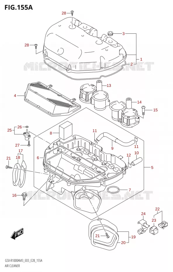 FILTRE A AIR Suzuki MOTO 1000 GSX-R 2023  GSX-R1000A / GSX-R1000RA / GSX-R1000RZA M3 (E03 E33 E28)
