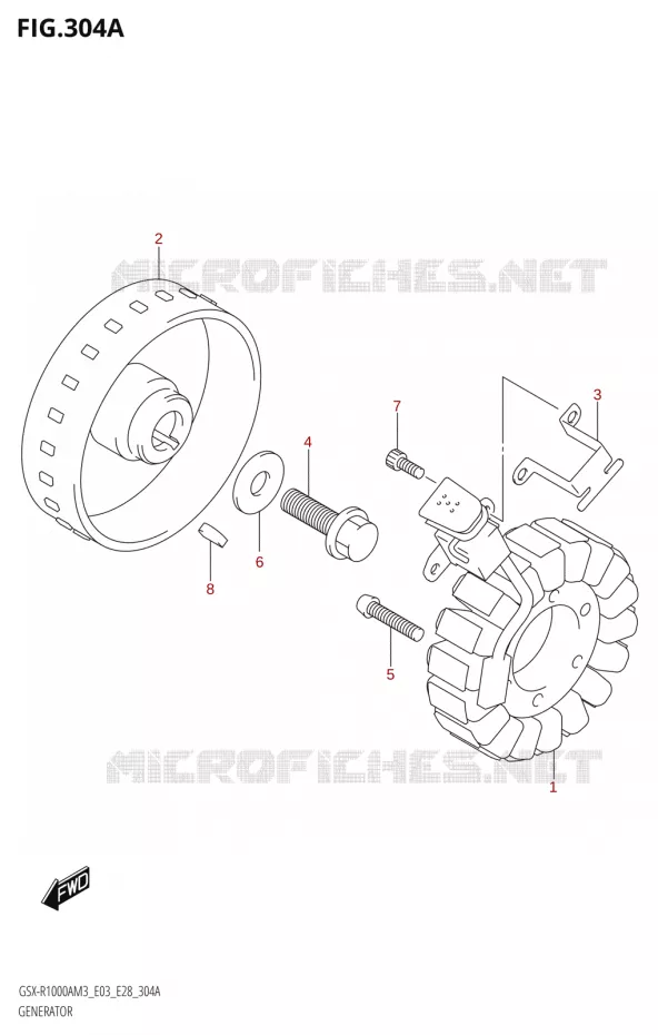 GENERATEUR Suzuki MOTO 1000 GSX-R 2023  GSX-R1000A / GSX-R1000RA / GSX-R1000RZA M3 (E03 E33 E28)