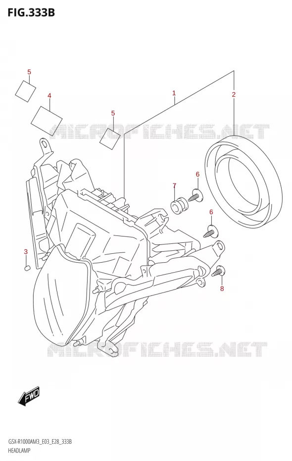 PHARE (GSX-R1000RA,GSX-R1000RZA) Suzuki MOTO 1000 GSX-R 2023  GSX-R1000A / GSX-R1000RA / GSX-R1000RZA M3 (E03 E33 E28)