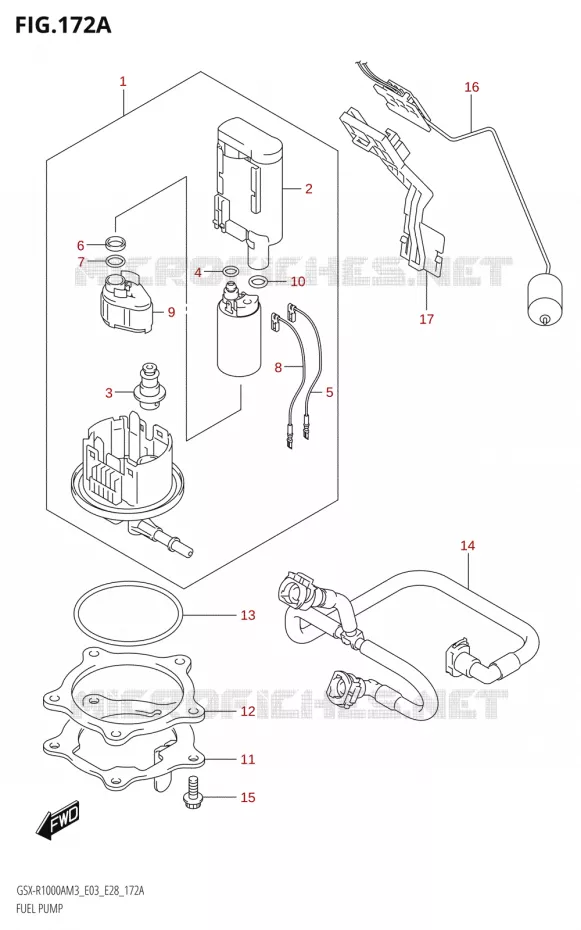 POMPE A ESSENCE Suzuki MOTO 1000 GSX-R 2023  GSX-R1000A / GSX-R1000RA / GSX-R1000RZA M3 (E03 E33 E28)