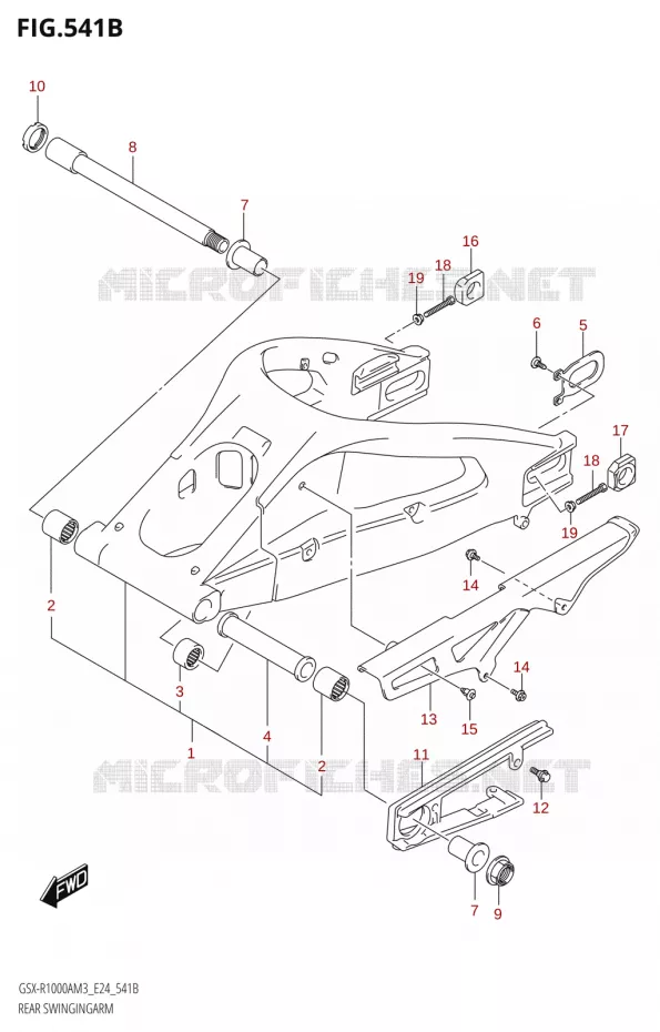 BRAS OSCILLANT (GSX-R1000A) Suzuki MOTO 1000 GSX-R 2023  GSX-R1000A / GSX-R1000RA / GSX-R1000RZA M3 (E24)