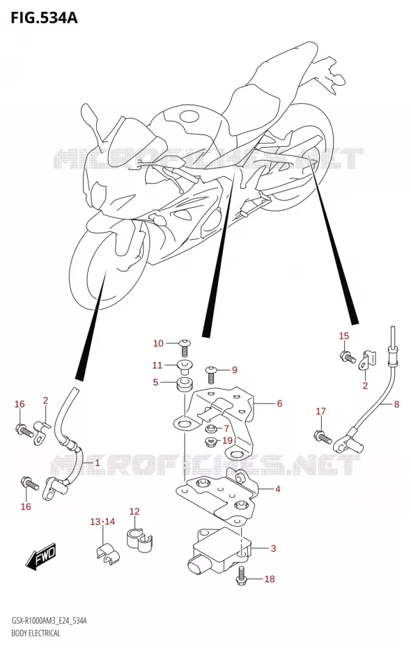 COMPOSANTS ELECTRIQUES (GSX-R1000A) Suzuki MOTO 1000 GSX-R 2023  GSX-R1000A / GSX-R1000RA / GSX-R1000RZA M3 (E24)