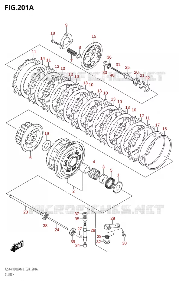 EMBRAYAGE Suzuki MOTO 1000 GSX-R 2023  GSX-R1000A / GSX-R1000RA / GSX-R1000RZA M3 (E24)