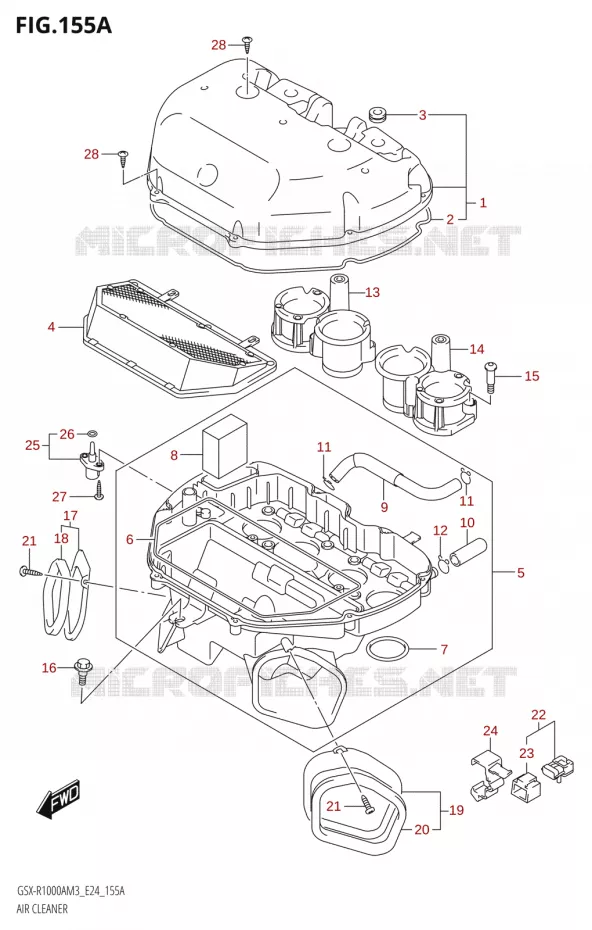 FILTRE A AIR Suzuki MOTO 1000 GSX-R 2023  GSX-R1000A / GSX-R1000RA / GSX-R1000RZA M3 (E24)