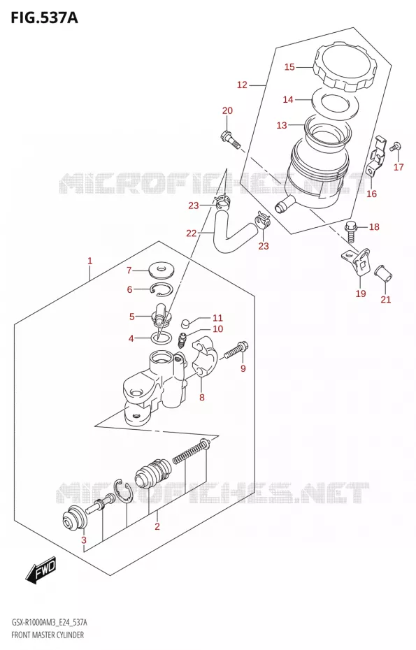 MAITRE CYLINDRE AVANT Suzuki MOTO 1000 GSX-R 2023  GSX-R1000A / GSX-R1000RA / GSX-R1000RZA M3 (E24)