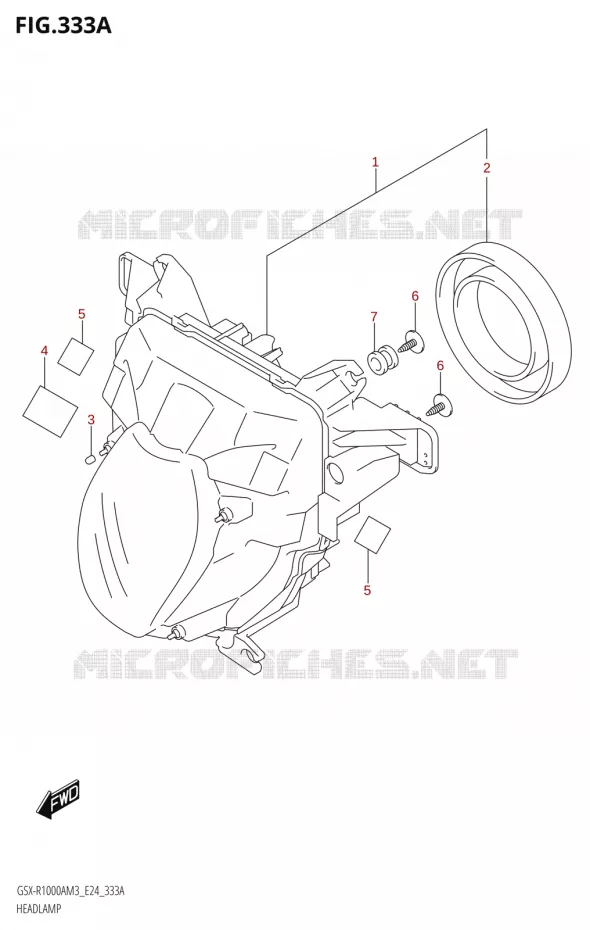 PHARE (GSX-R1000A) Suzuki MOTO 1000 GSX-R 2023  GSX-R1000A / GSX-R1000RA / GSX-R1000RZA M3 (E24)