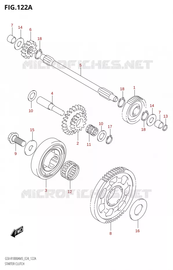ROUE LIBRE DE DEMARREUR Suzuki MOTO 1000 GSX-R 2023  GSX-R1000A / GSX-R1000RA / GSX-R1000RZA M3 (E24)