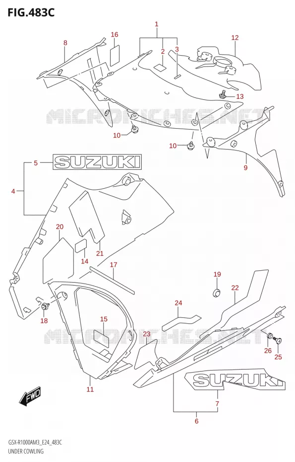 SABOT (GSX-R1000RZA) Suzuki MOTO 1000 GSX-R 2023  GSX-R1000A / GSX-R1000RA / GSX-R1000RZA M3 (E24)
