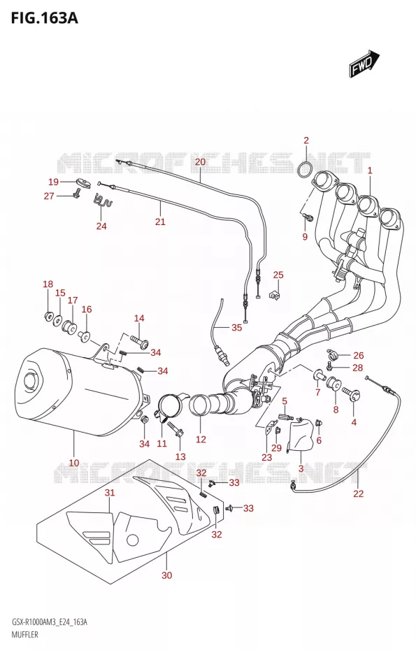 SILENCIEUX Suzuki MOTO 1000 GSX-R 2023  GSX-R1000A / GSX-R1000RA / GSX-R1000RZA M3 (E24)