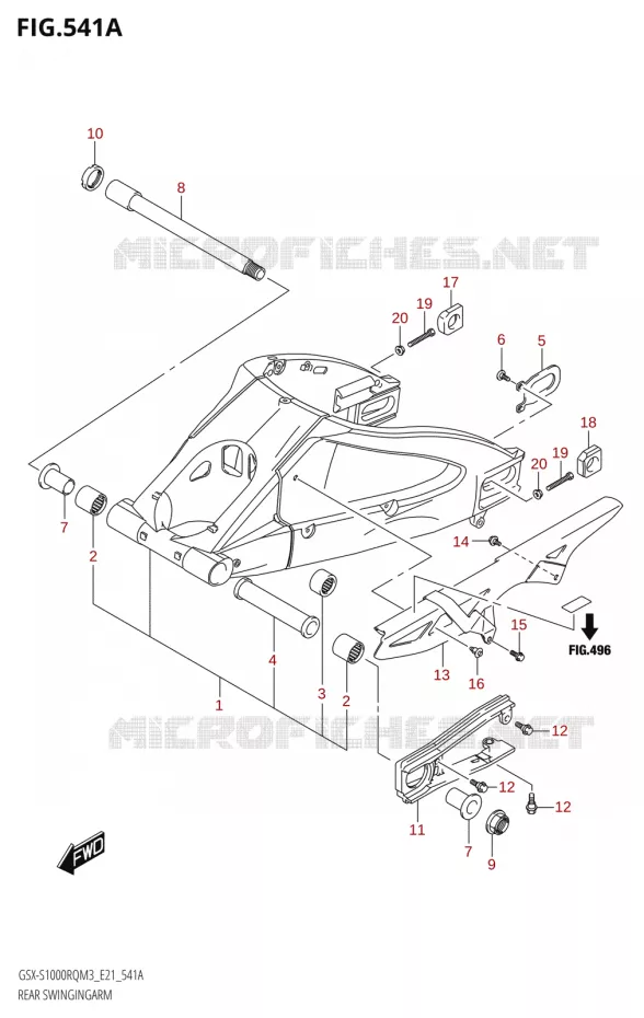 BRAS OSCILLANT Suzuki MOTO 1000 GSX-S 2023  GSX-S1000RQ  M3 (E21)