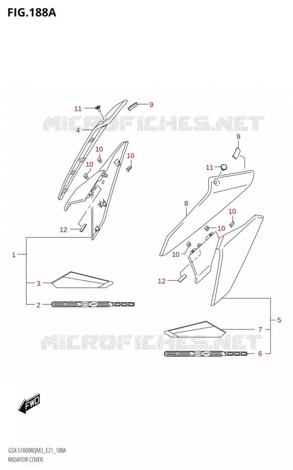 OUIES DE RADIATEUR Suzuki MOTO 1000 GSX-S 2023  GSX-S1000RQ M3