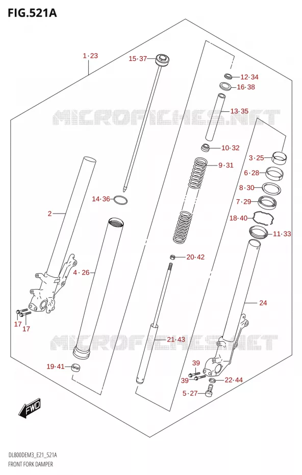 FOURCHE Suzuki MOTO 800 V-STROM 2023  DL800DEUC M3 (E21)