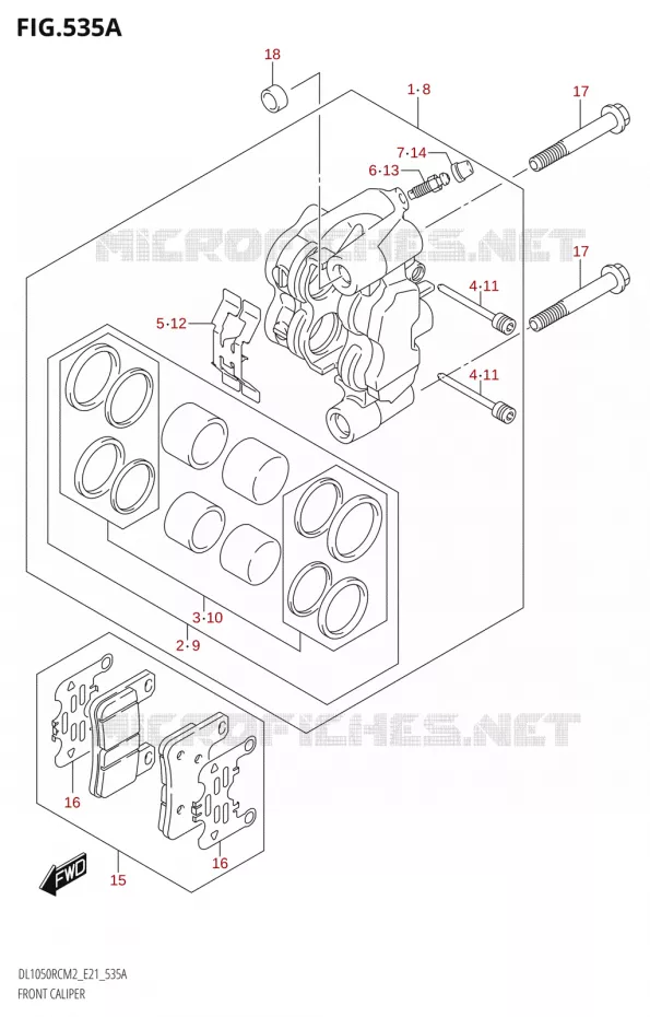 ETRIER DE FREIN AVANT Suzuki MOTO 1050 V-STROM 2022  DL1050RC M2 (E21)