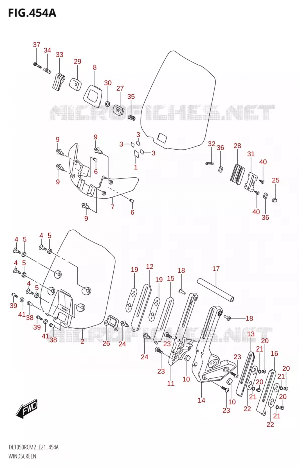 PARE-BRISE (DL1050RC) Suzuki MOTO 1050 V-STROM 2022  DL1050RC M2 (E21)