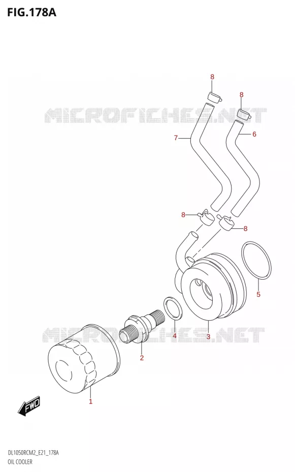 RADIATEUR D'HUILE Suzuki MOTO 1050 V-STROM 2022  DL1050RC M2 (E21)