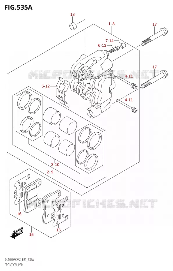 ETRIER DE FREIN AVANT Suzuki MOTO 1050 V-STROM 2022  DL1050RQ M2 (E21)