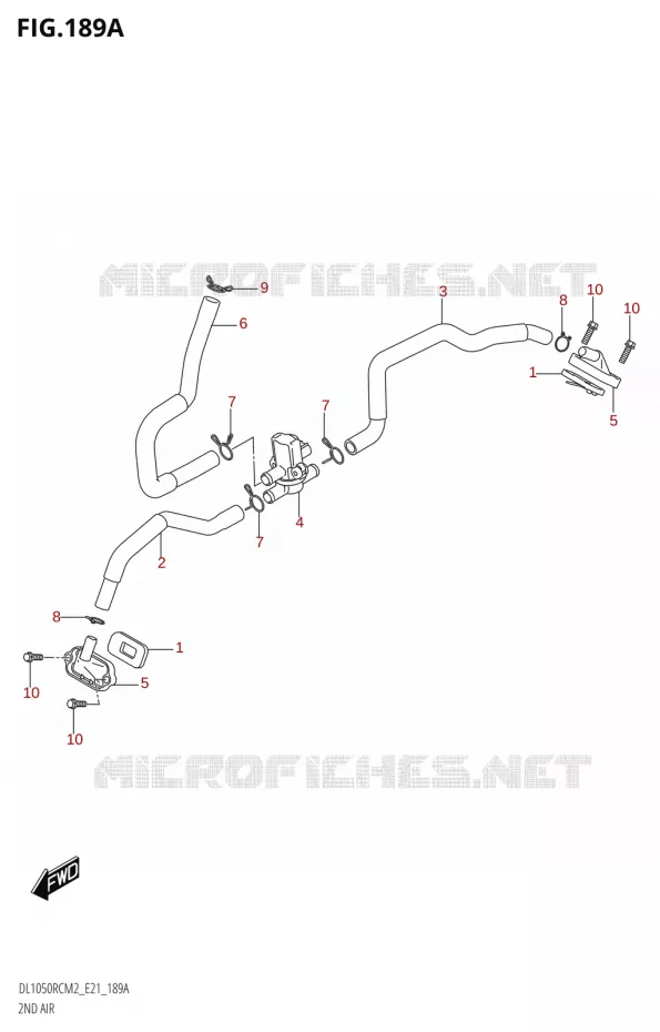SYSTEME RECYCLAGE GAZ ECHAPPEMENT Suzuki MOTO 1050 V-STROM 2022  DL1050RQ M2 (E21)