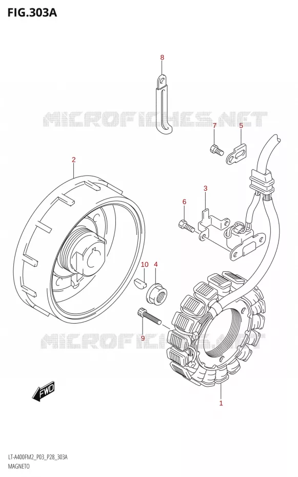 ALLUMAGE ROTOR - STATOR Suzuki QUAD 400 KINGQUAD 2022  LT-A400F M2 (P03/P28)