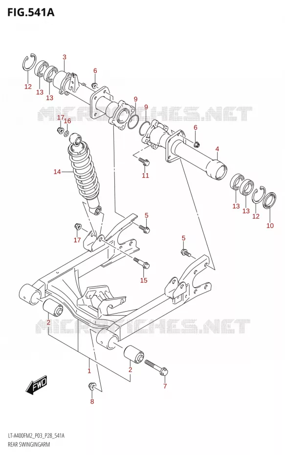 BRAS OSCILLANT Suzuki QUAD 400 KINGQUAD 2022  LT-A400F M2 (P03/P28)