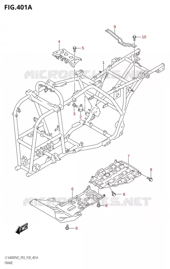 CADRE Suzuki QUAD 400 KINGQUAD 2022  LT-A400F M2 (P03/P28)