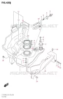 RESERVOIR D'ESSENCE (LT A750XPZ:M2:P33) pour Suzuki KINGQUAD 750 2022