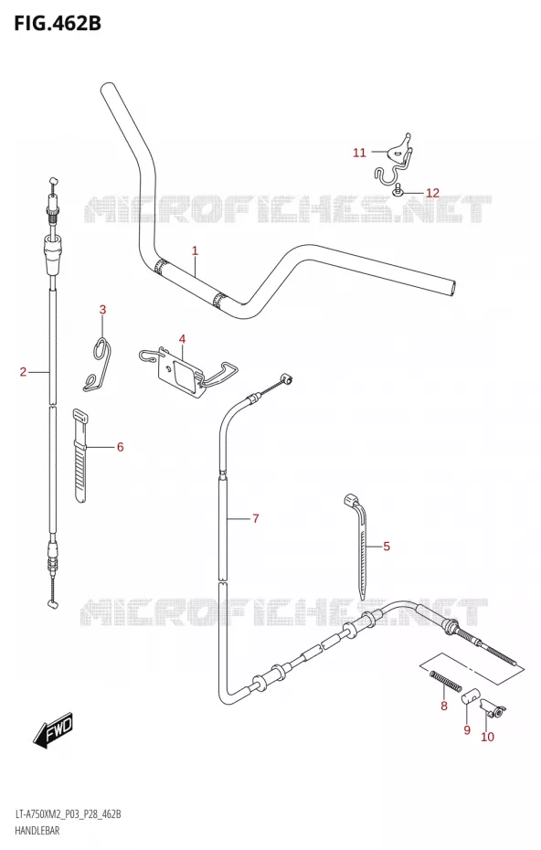 GUIDON (LT-A750X:M2:P28) Suzuki QUAD 750 KINGQUAD 2022  LT-A750X M2 (P03 / P28 /P33)