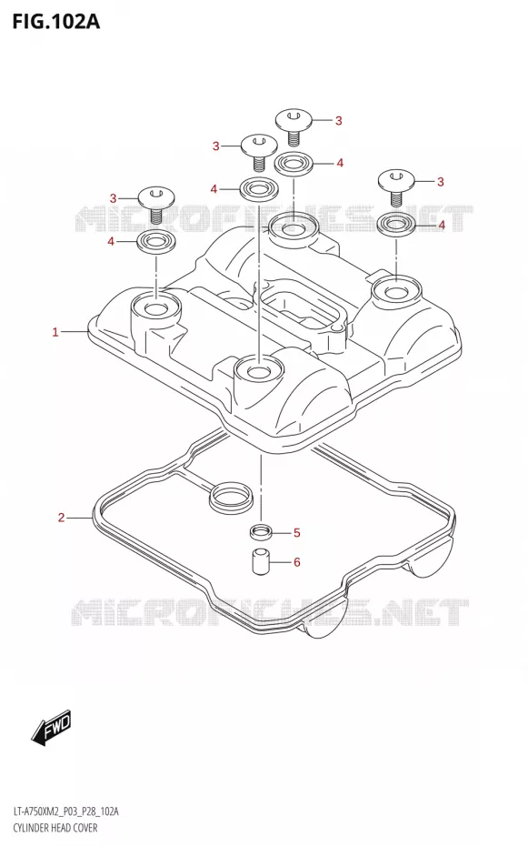 COUVRE CULASSE Suzuki QUAD 750 KINGQUAD 2022  LT-A750XP M2 (P03 / P28 /P33)