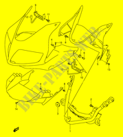 SUPPORTS / FIXATIONS CARENAGES (CAPUCHON / CACHE) pour Suzuki SV 650 2004
