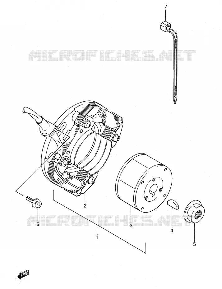 ALLUMAGE ROTOR - STATOR Suzuki MOTO 80 RM 1988  RM80J(E28)