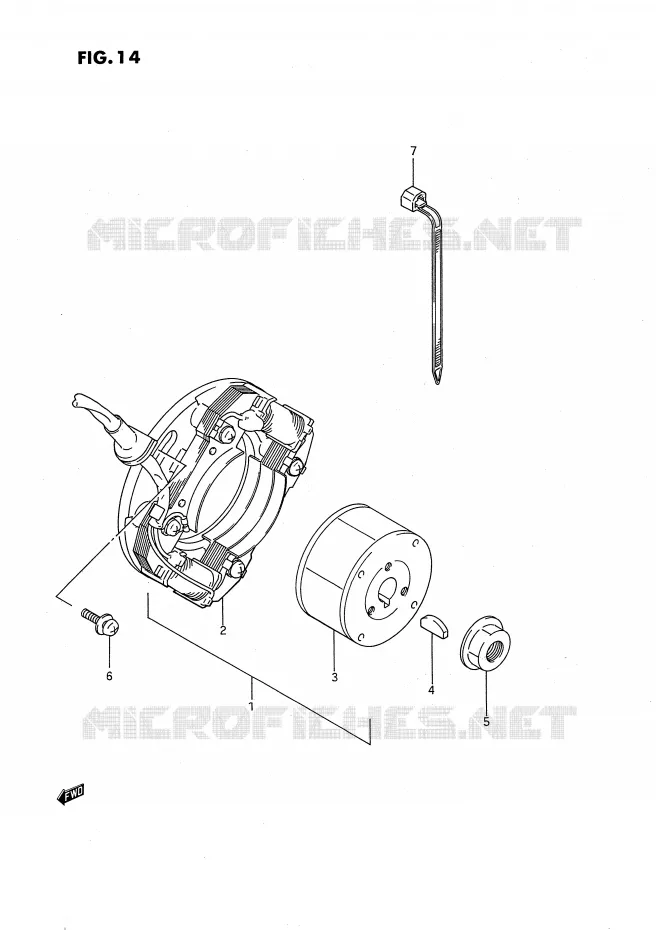 ALLUMAGE ROTOR - STATOR Suzuki MOTO 80 RM 1989  RM80XK(E2)
