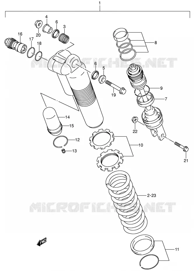 AMORTISSEUR ARRIERE (MODELE K4) Suzuki MOTO 250 RM 2006  RM250ZK6(E3/E28)