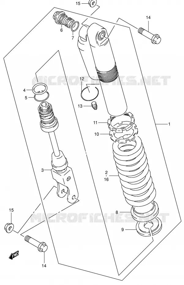 AMORTISSEUR ARRIERE (MODELE K4) Suzuki MOTO 85 RM 2006  RM85LK6(P3/P28)