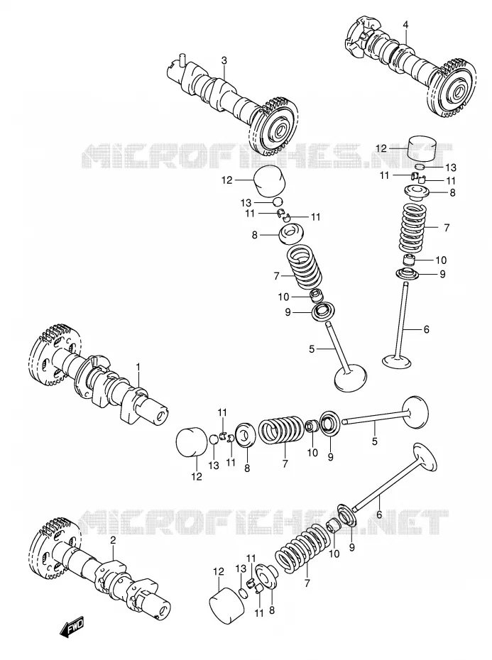 ARBRE A CAMES - SOUPAPES Suzuki MOTO 1000 SV 2004  SV1000K4(E2)