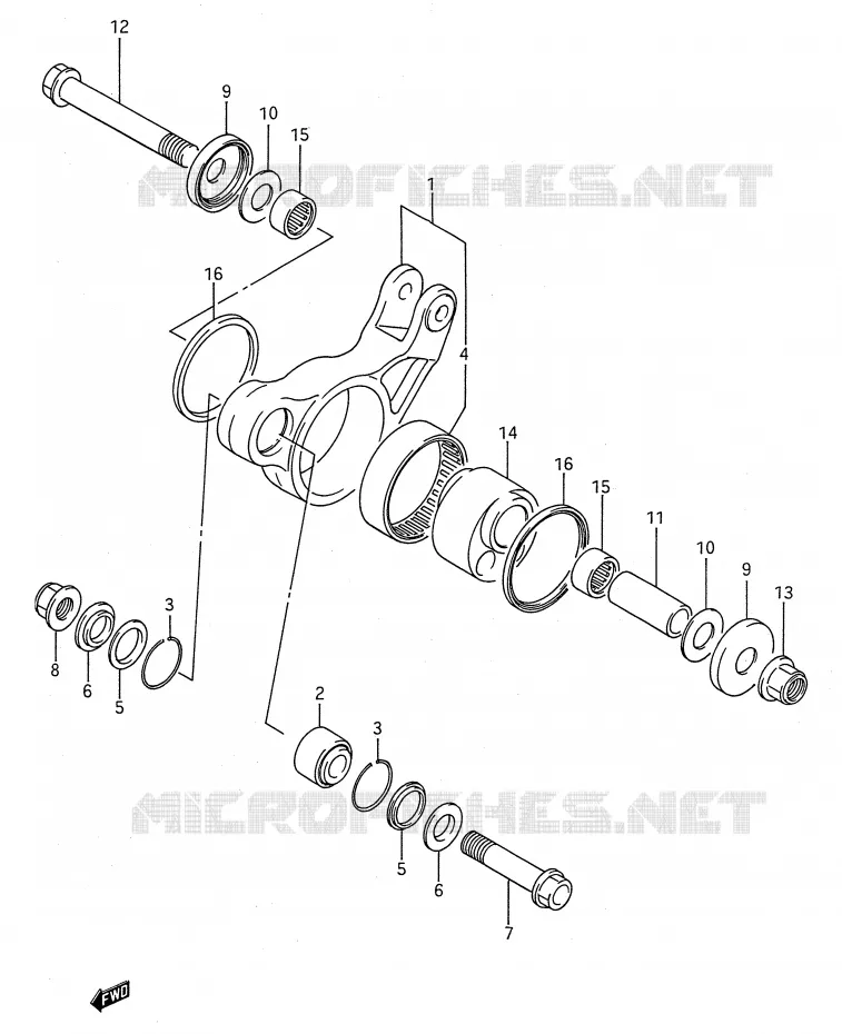 BIELLETTE D'AMORTISSEUR (MODELE G) Suzuki MOTO 80 RM 1986  RM80G(E28)
