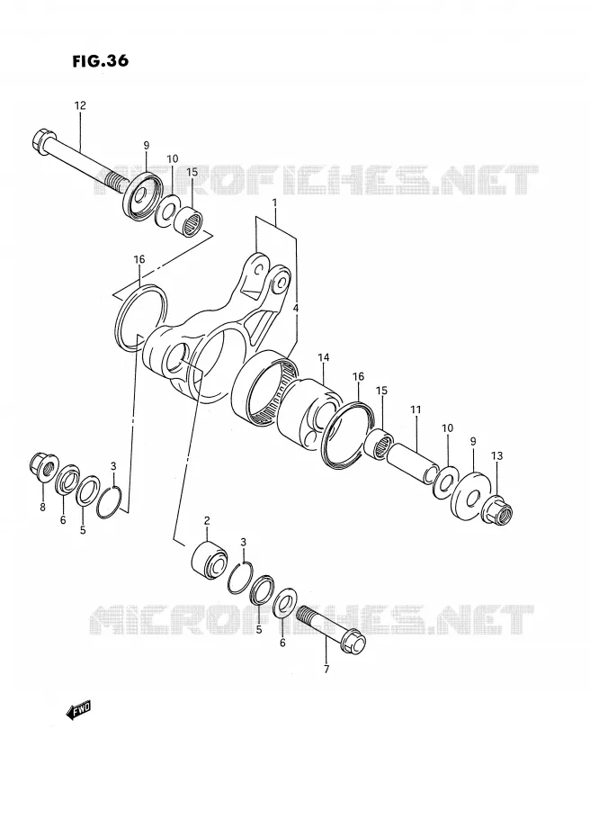 BIELLETTE D'AMORTISSEUR (MODELE G) Suzuki MOTO 80 RM 1987  RM80H(E3)
