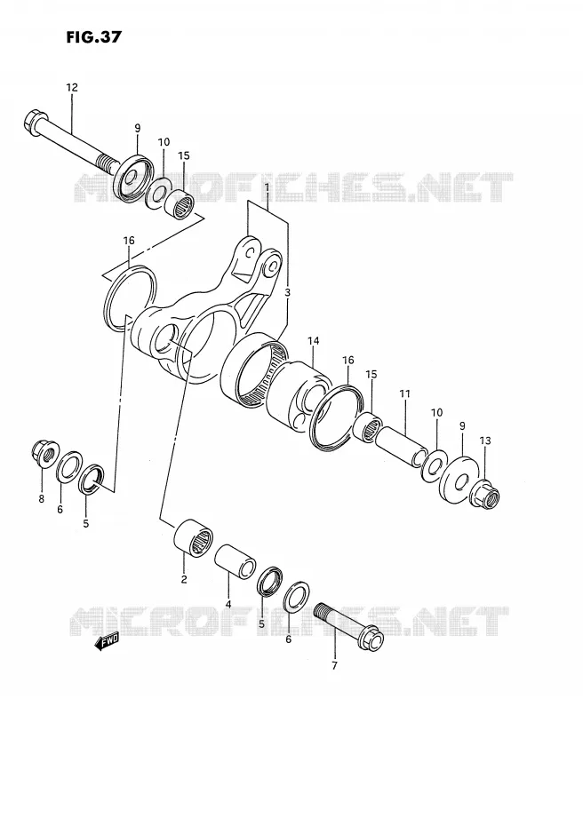BIELLETTE D'AMORTISSEUR (MODELE H/J/K) Suzuki MOTO 80 RM 1985  RM80F(E3)