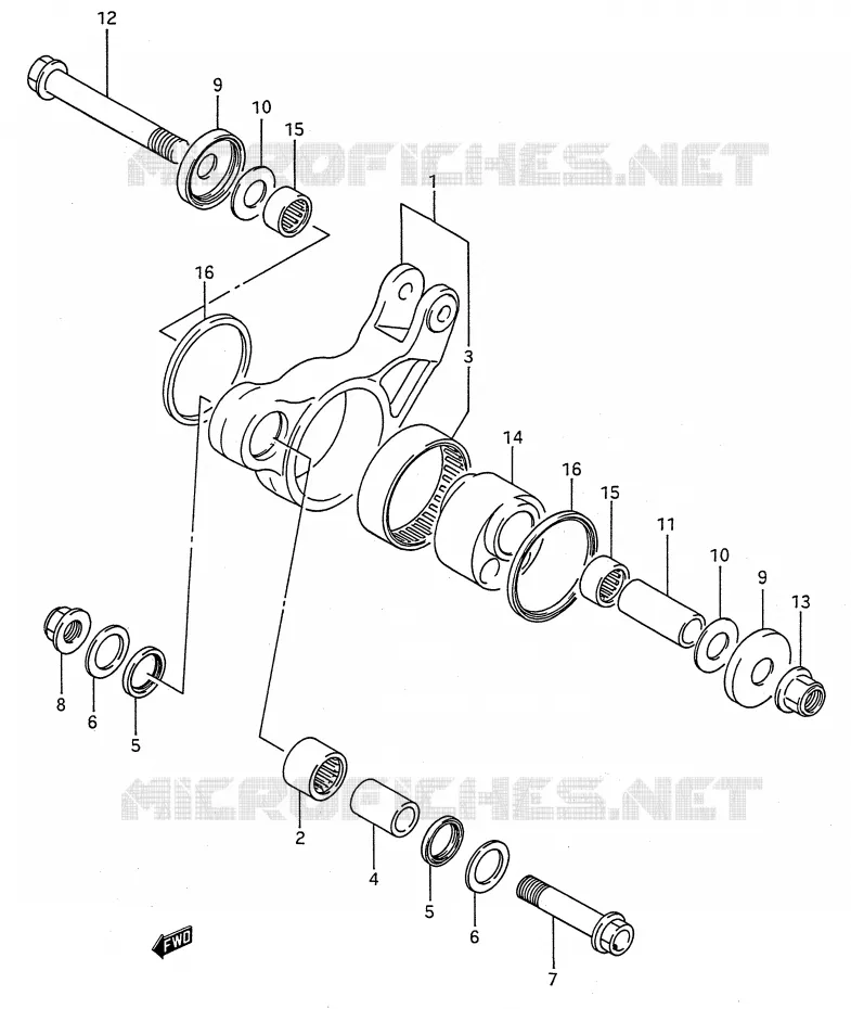 BIELLETTE D'AMORTISSEUR (MODELE H/J/K) Suzuki MOTO 80 RM 1987  RM80H(E28)