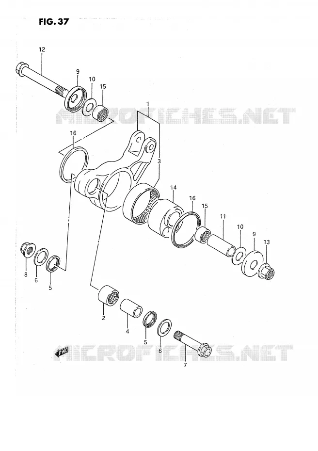 BIELLETTE D'AMORTISSEUR (MODELE H/J/K) Suzuki MOTO 80 RM 1992  RM80XN(E2)