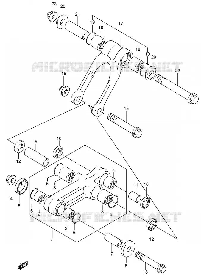 BIELLETTE DE SUSPENSION ARRIERE (MODELE K4/K5/K6) Suzuki MOTO 85 RM 2004  RM85K4(P3/P28)