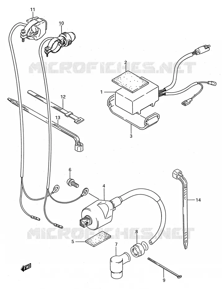 BOITIER CDI - BOBINE Suzuki MOTO 80 RM 1995  RM80S(E28)