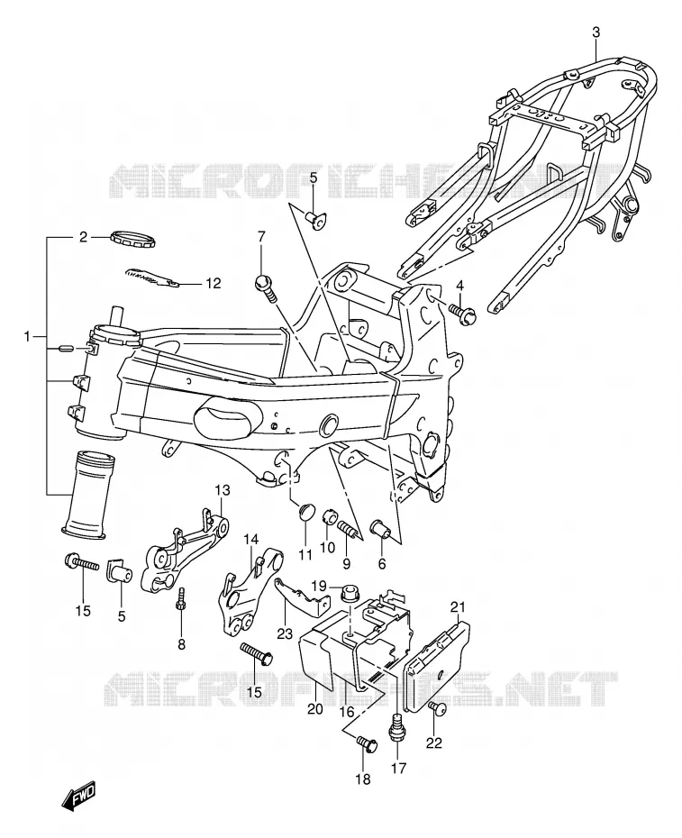 CADRE Suzuki MOTO 1000 TL-R 1998  TL1000RW(E2)