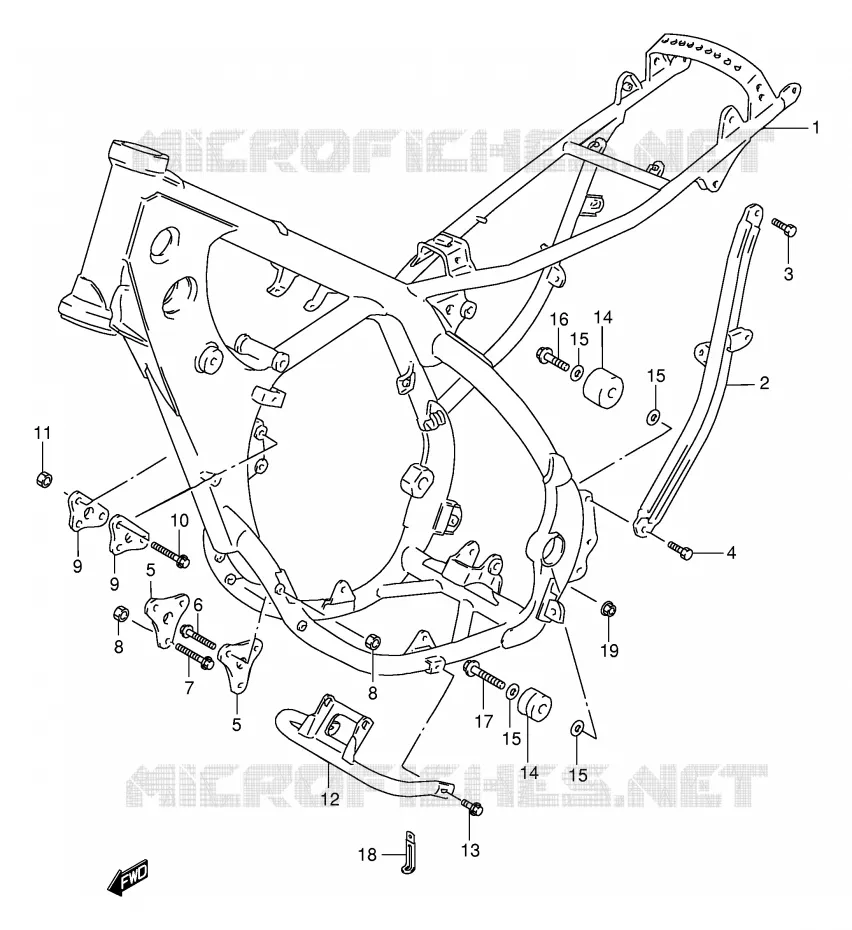 CADRE Suzuki MOTO 250 RMX 1997  RMX250V(E1)