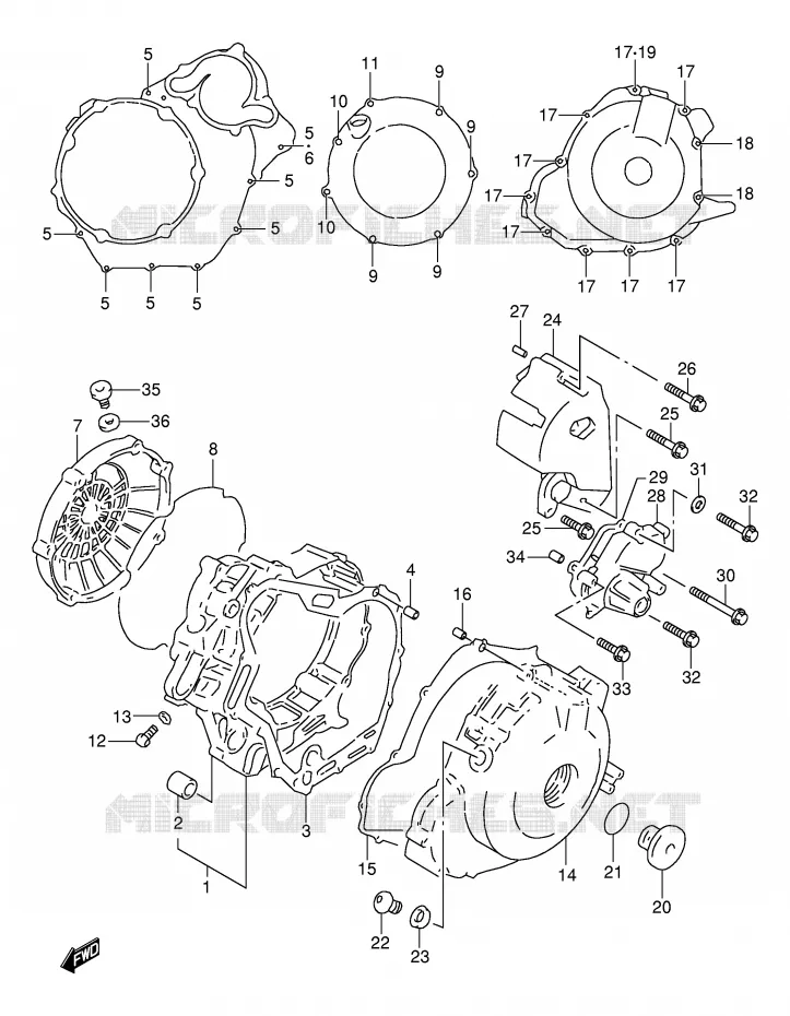 CARTER Suzuki MOTO 1000 TL-R 2002  TL1000RK2(E2)