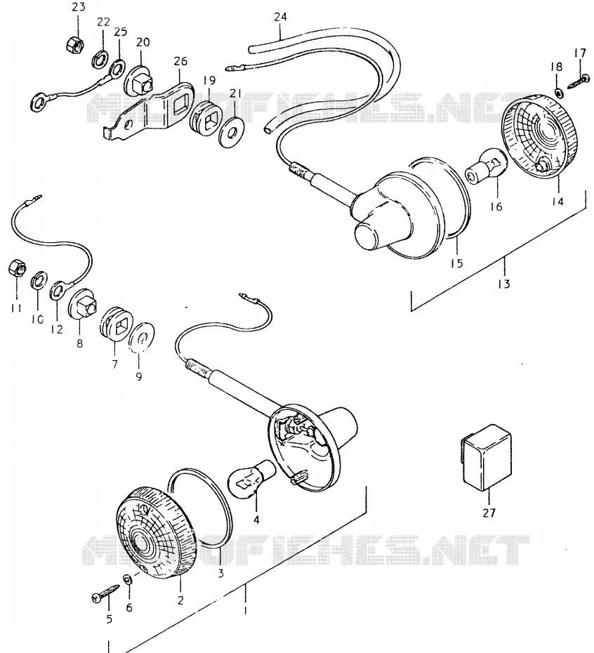 CLIGNOTANTS (E15, E21, E25) Suzuki MOTO 400 SP 1980  SP400T