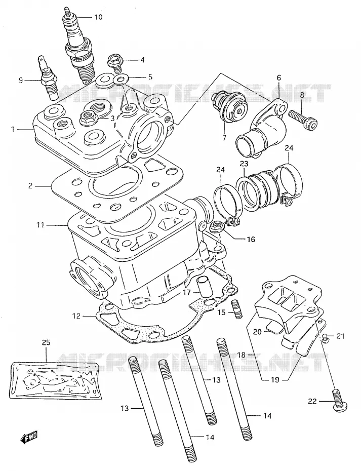 CYLINDRE Suzuki MOTO 50 RMX 1998  RMX50W