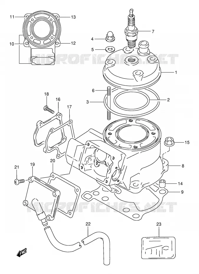 CYLINDRE Suzuki MOTO 80 RM 2000  RM80XY(P2)