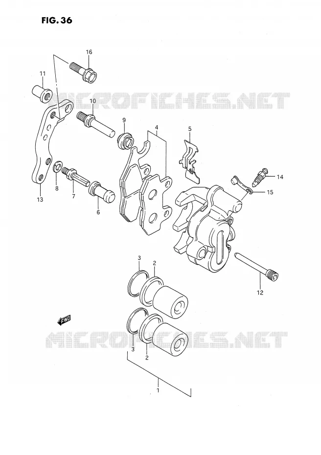 ETRIER DE FREIN AVANT (MODELE K/L) Suzuki MOTO 250 RMX 1992  RMX250N(E3)