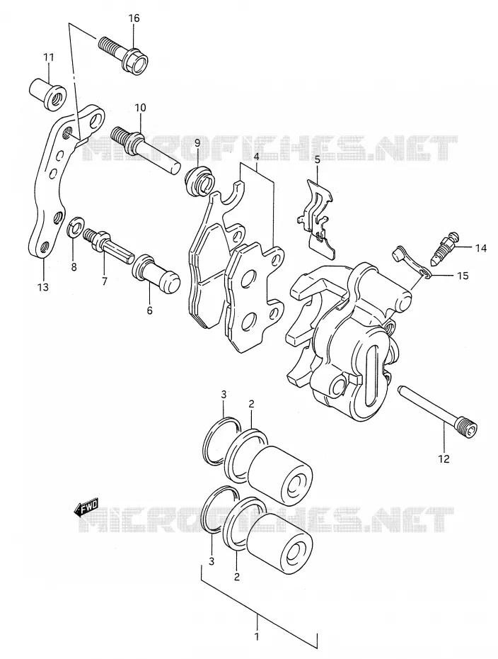 ETRIER DE FREIN AVANT (MODELE K/L) Suzuki MOTO 250 RMX 1994  RMX250R(E28)