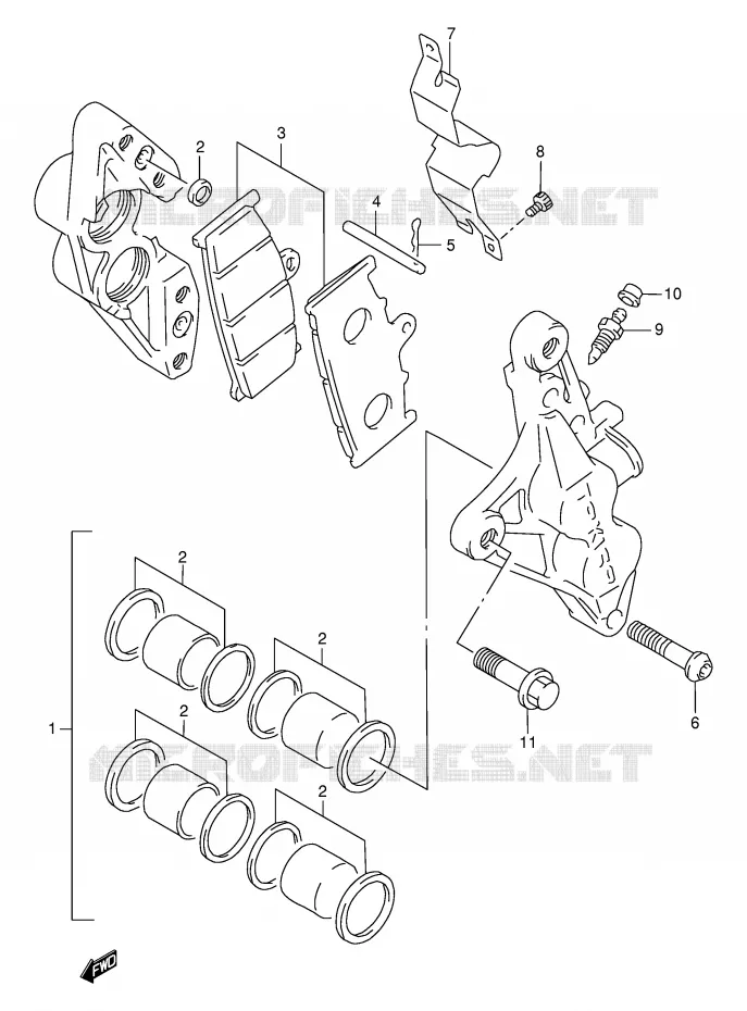 ETRIER DE FREIN AVANT Suzuki MOTO 1000 TL-S 1999  TL1000SX(E2)