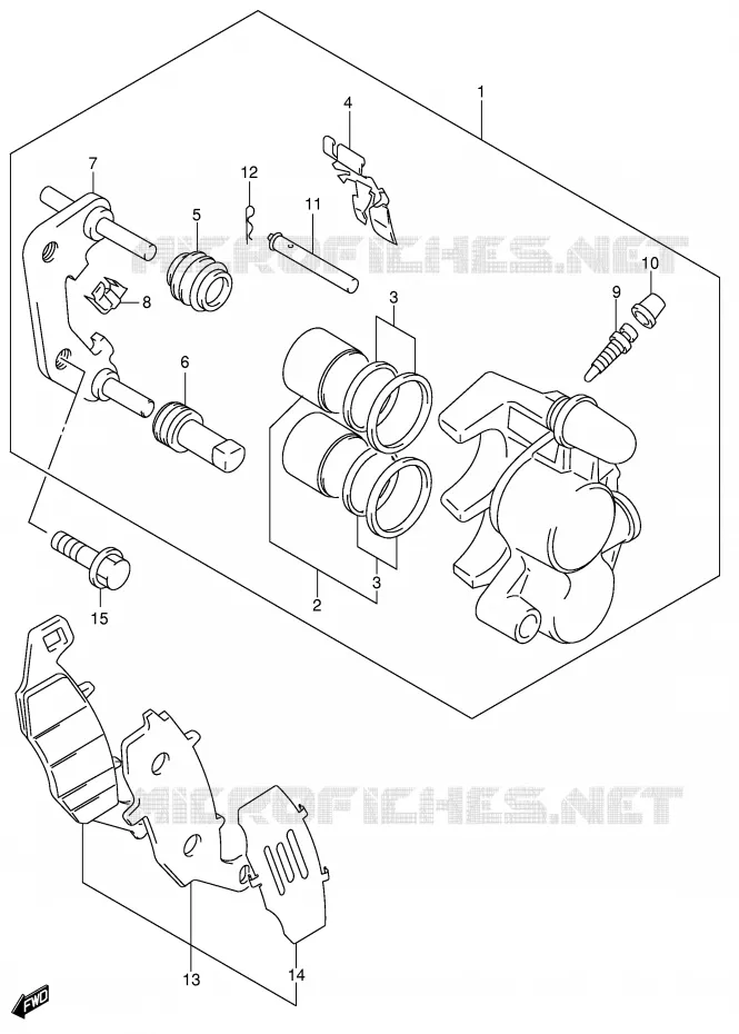 ETRIER DE FREIN AVANT (VOIR NOTE) Suzuki MOTO 650 SV-S 2007  SV650SK7(E2)